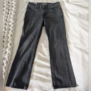 Levis Middy Ankle Bootcut Jeans In Black